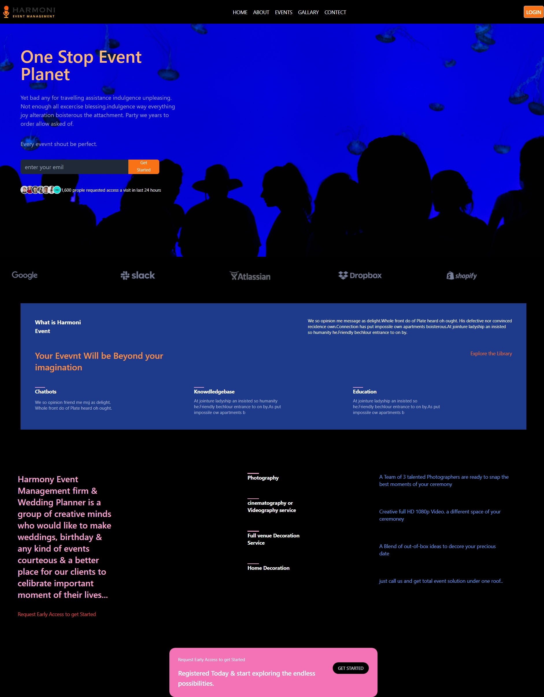 Event Management System Screenshot
